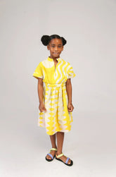 Kids Yellow and White Buba Dress